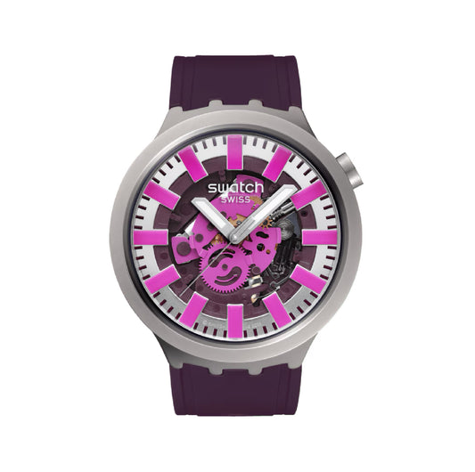 Orologio Swatch da donna 47mm cinturino viola opaco MISURA UNICA