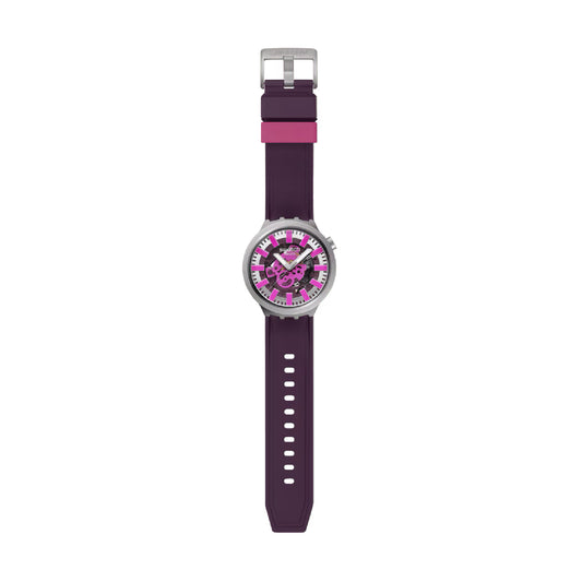 Orologio Swatch da donna 47mm cinturino viola opaco MISURA UNICA