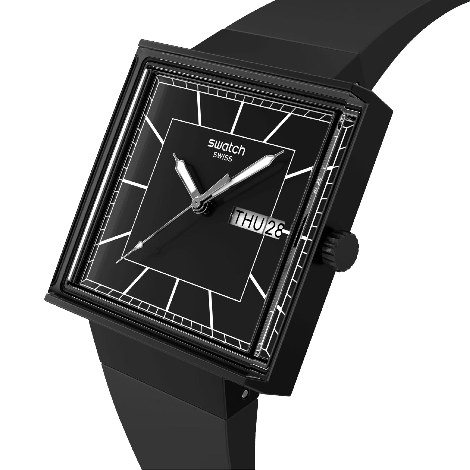 Orologio Swatch materiale biologico colore nero unisex SW.SO34B701