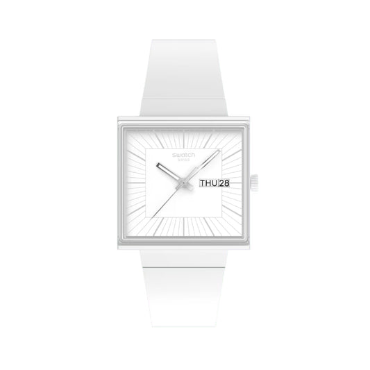 Orologio Swatch materiale biologico colore bianco unisex SW.SO34W700