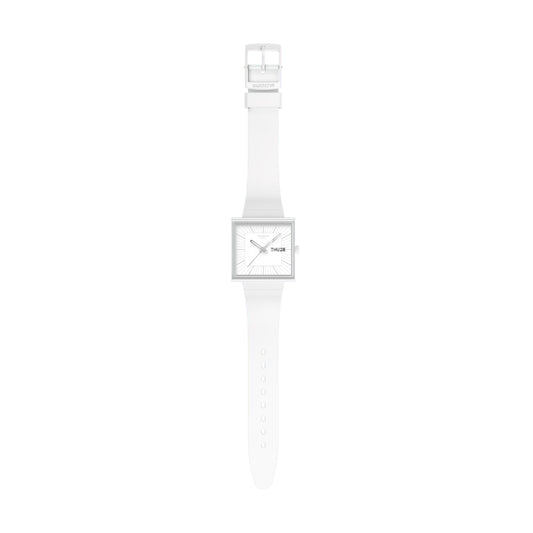 Orologio Swatch materiale biologico colore bianco unisex SW.SO34W700