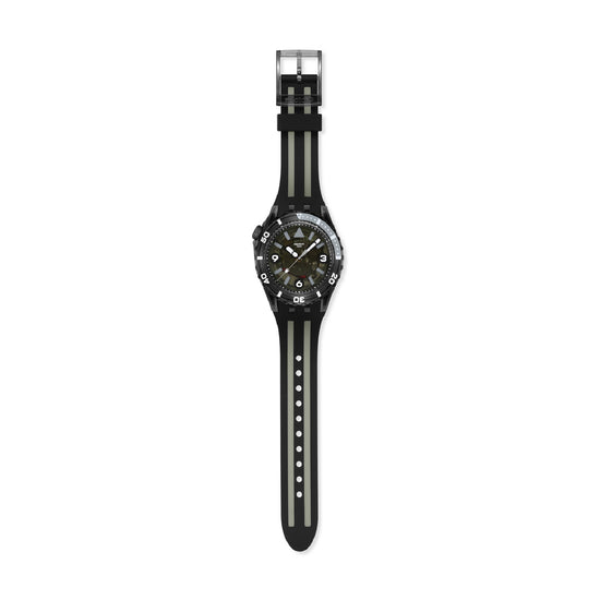 Orologio Swatch SCUBAQUA biosourced bianco nero trasparente MISURA UNICA