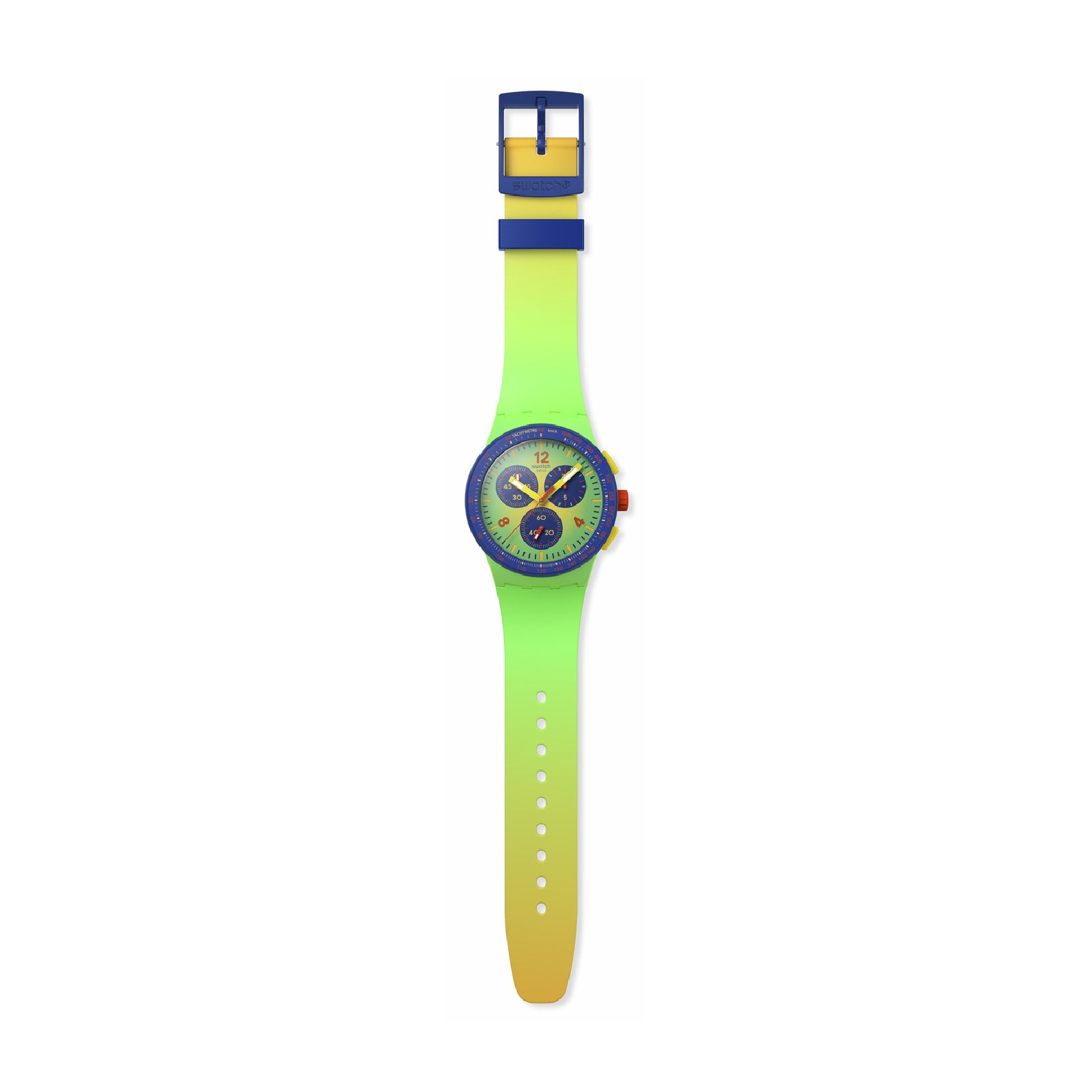 Orologio solo tempo uomo Swatch in silicone e plastica verde