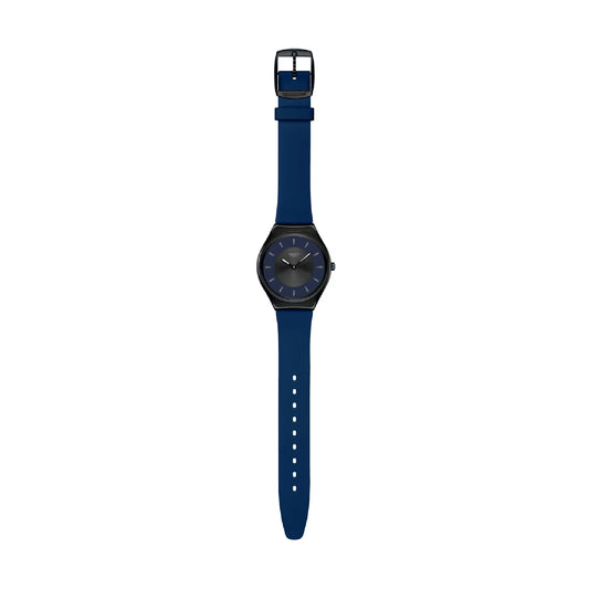 Orologio Swatch unisex 38mm cinturino blu opaco MISURA UNICA