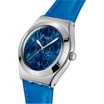 Orologio da donna solo tempo Swatch con cinturino e quadrante blu MISURA UNICA