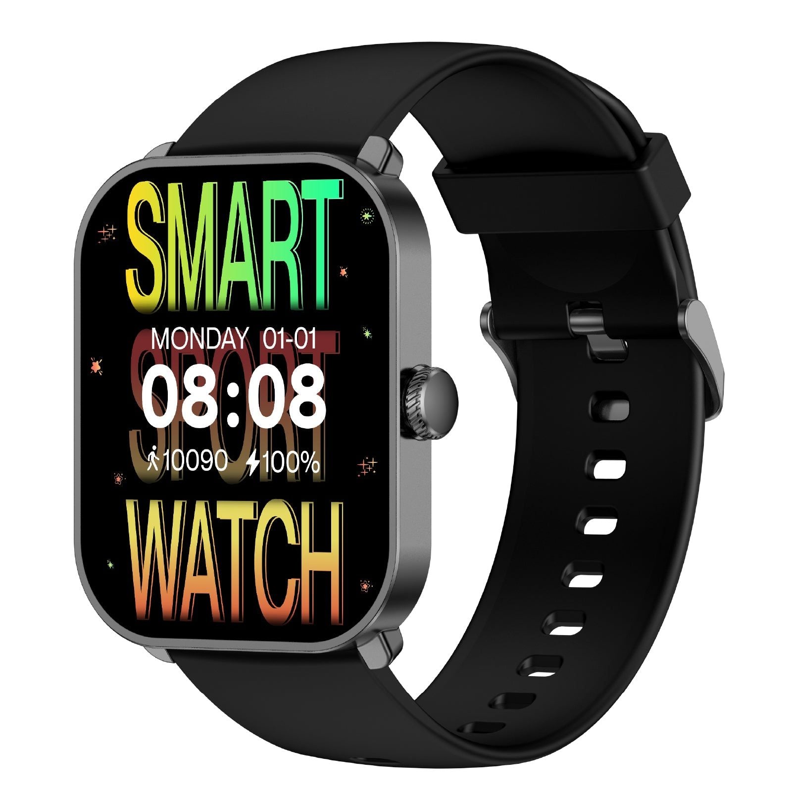Orologio smartwatch unisex Smarty 2.0 in plastica e silicone nero 45x36,6mm SW070A-1