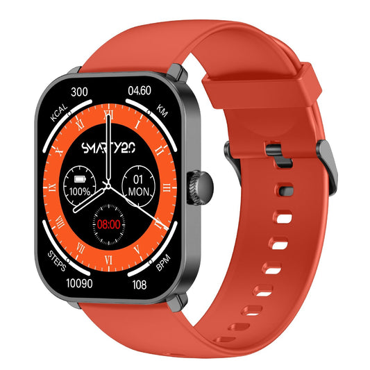 Orologio smartwatch unisex Smarty 2.0 in plastica nera e silicone arancione 45x36,6mm SW070B-1