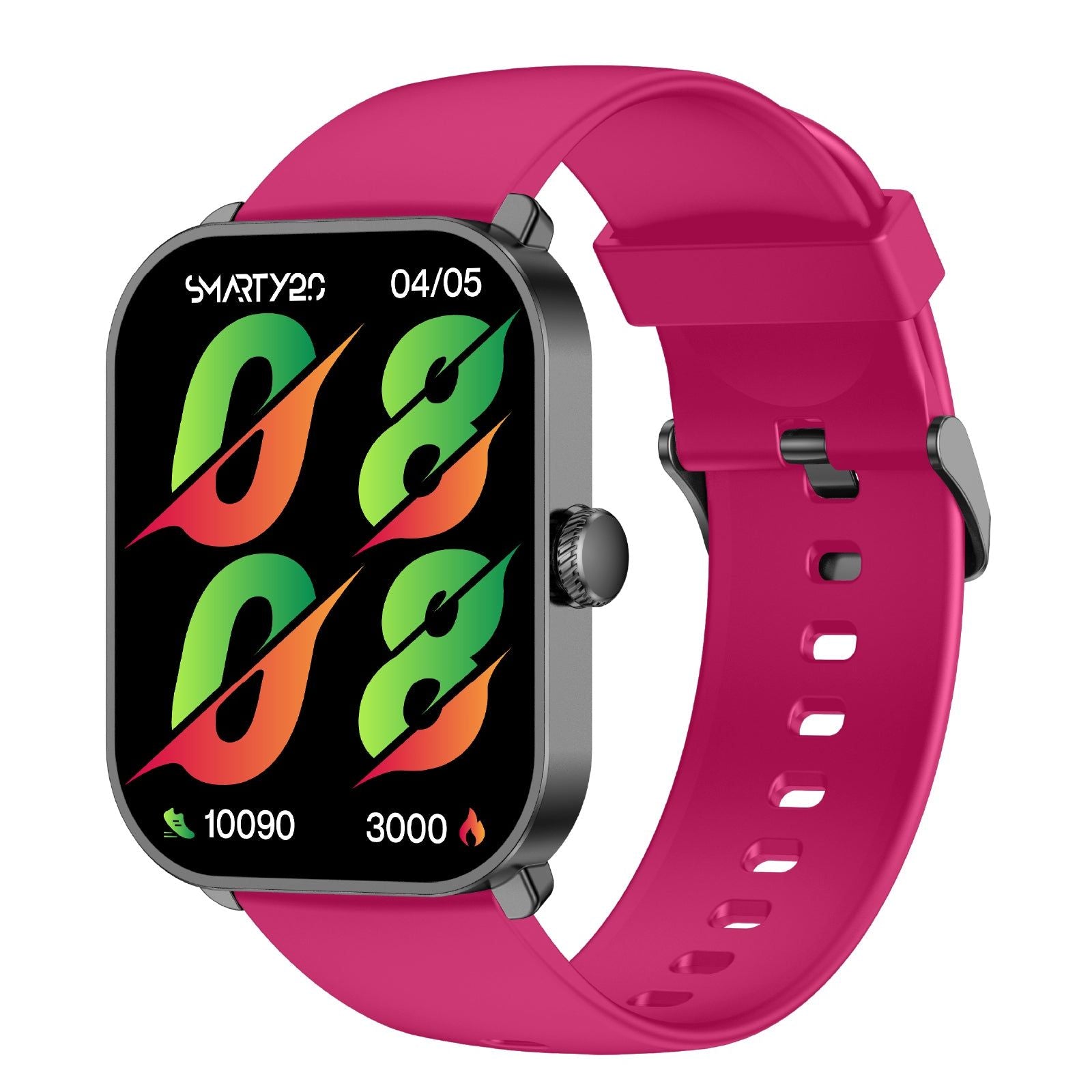 Orologio smartwatch donna Smarty 2.0 in plastica nera e silicone fucsia 45x36,6mm SW070D-1