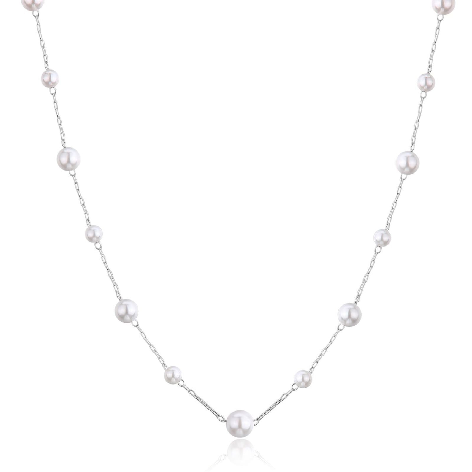 Collana donna S'Agapõ Wisdom in acciaio con perle SWI07-1