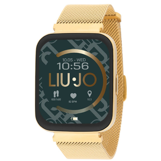 Orologio unisex Liu Jo Smartwatch Voice Slim oro maglia Milano 36X44 mm SWLJ083-1