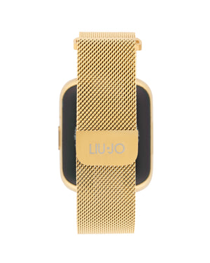 Orologio unisex Liu Jo Smartwatch Voice Slim con cassa 36X44 mm in zinco e bracciale in acciao oro maglia Milano SWLJ083
