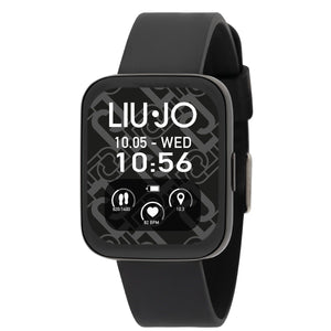 Orologio unisex Liu Jo Smartwatch Voice Slim con cassa 36X44 mm in zinco nero e cinturino in silicone nero SWLJ096