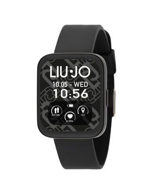 Orologio unisex Liu Jo Smartwatch Voice Slim con cassa 36X44 mm in zinco nero e cinturino in silicone nero SWLJ096