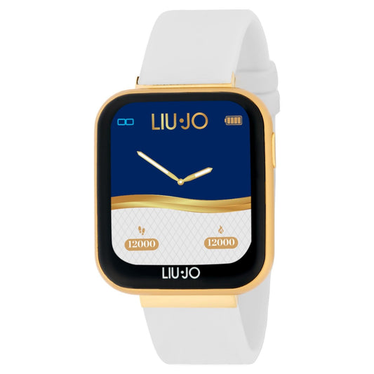 Orologio Liu Jo Smartwatch Voice donna cassa alluminio oro cinturino silicone bianco SWLJ109-1