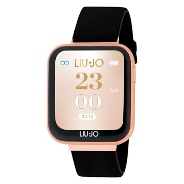 Orologio Liu Jo Smartwatch Voice donna cassa alluminio rosé cinturino silicone nero SWLJ110-1