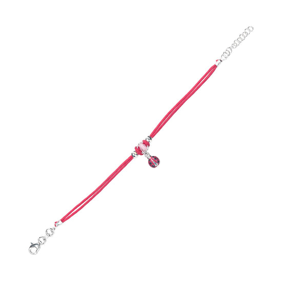 Bracciale Joy Gioielli Argento in corda e argento coccinella 19 cm