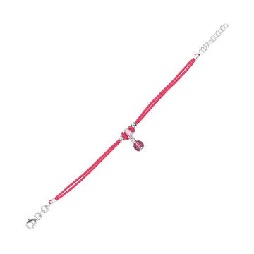 Bracciale Joy Gioielli Argento in corda e argento coccinella 19 cm