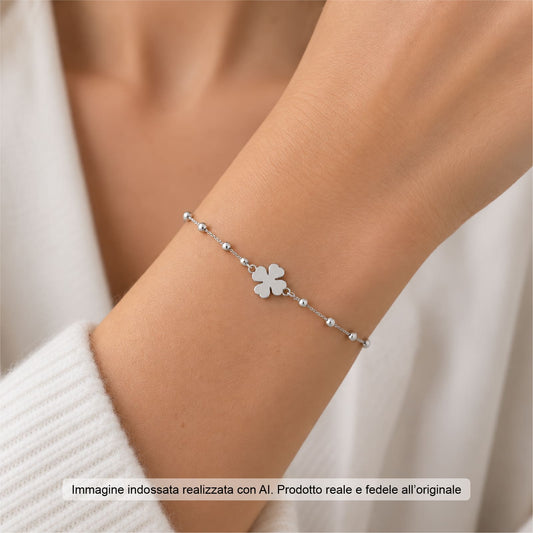 Bracciale catena Joy Gioielli Argento in argento quadrifoglio 19 cm