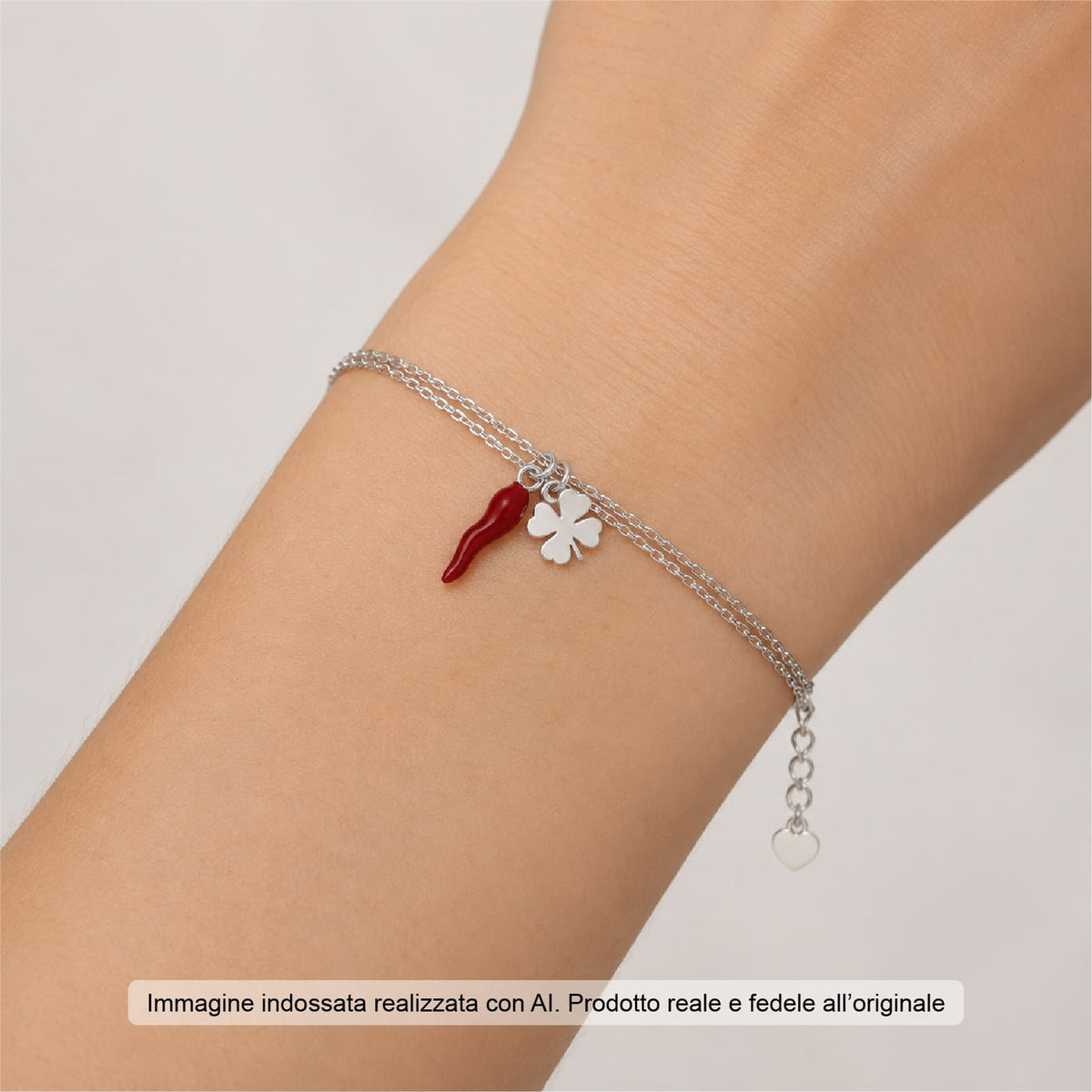 Bracciale catena Joy Gioielli Argento in argento portafortuna 20 cm