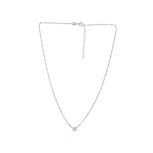 Collana Joy Gioielli Argento in argento e pietra rosa MISURA UNICA