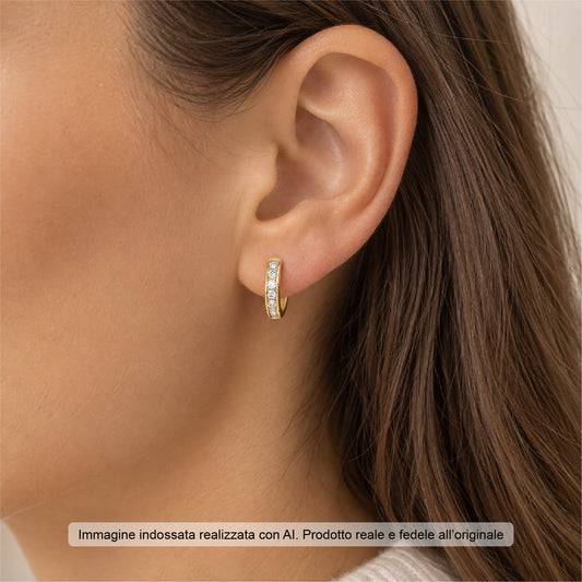 Orecchini cerchio Joy Gioielli Argento in argento dorato MISURA UNICA