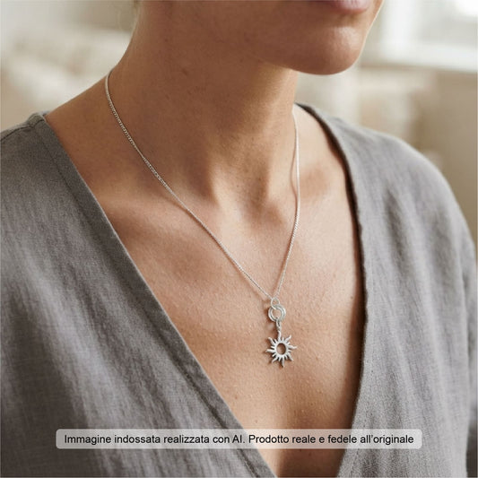 Collana catena Joy Gioielli Argento in argento con sole MISURA UNICA