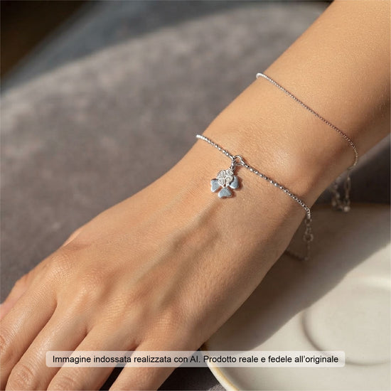 Bracciale Joy Gioielli Argento in argento con quadrifogli 20 cm
