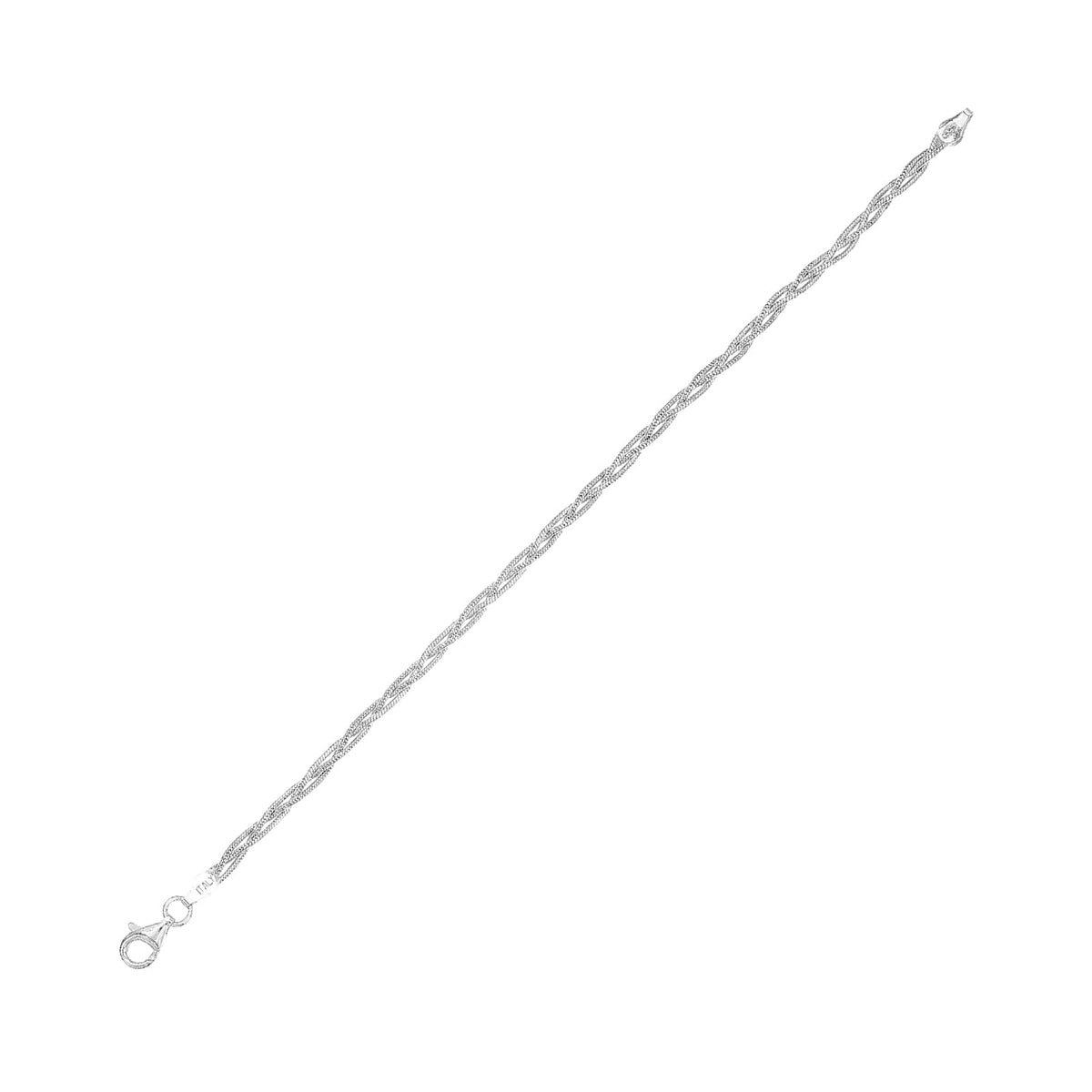 Bracciale catena intrecciata Joy Gioielli Argento in argento 19 cm