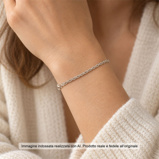 Bracciale catena intrecciata Joy Gioielli Argento in argento 19 cm