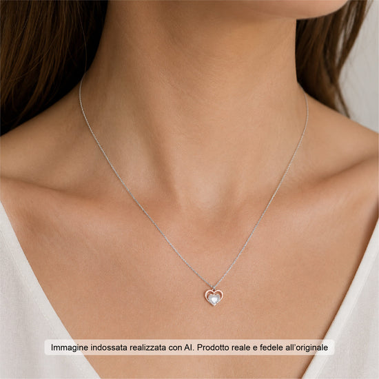 Collana catena Joy Gioielli Argento in argento con cuore MISURA UNICA