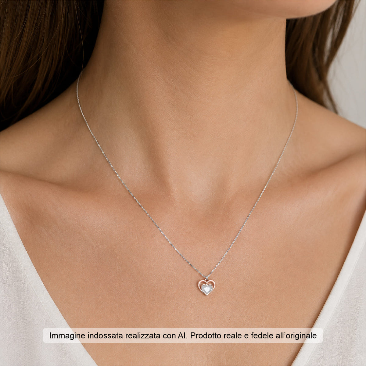 Collana catena Joy Gioielli Argento in argento con cuore MISURA UNICA