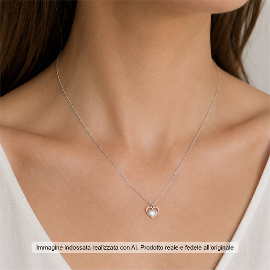 Collana catena Joy Gioielli Argento in argento con cuore MISURA UNICA