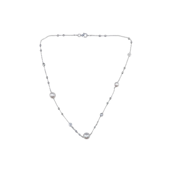 Collana Joy Gioielli Argento in argento perle e pietre MISURA UNICA
