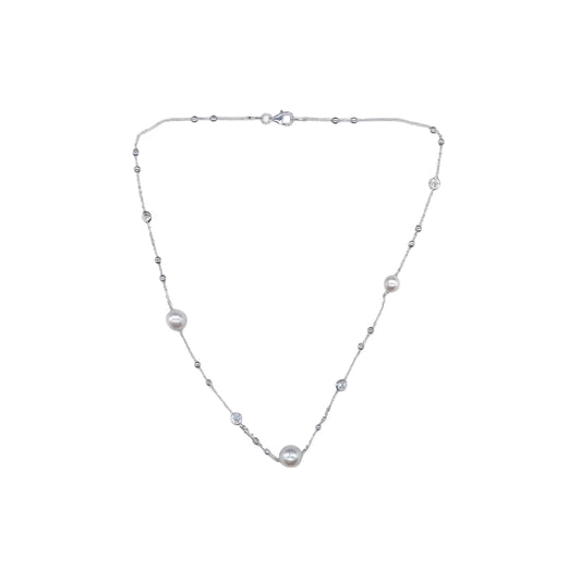 Collana Joy Gioielli Argento in argento perle e pietre MISURA UNICA