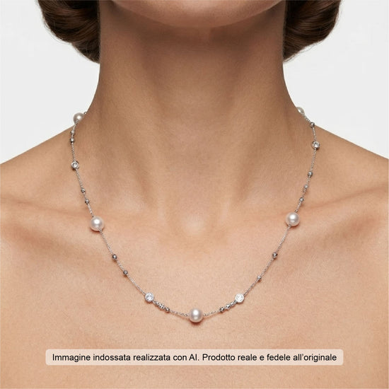Collana Joy Gioielli Argento in argento perle e pietre MISURA UNICA