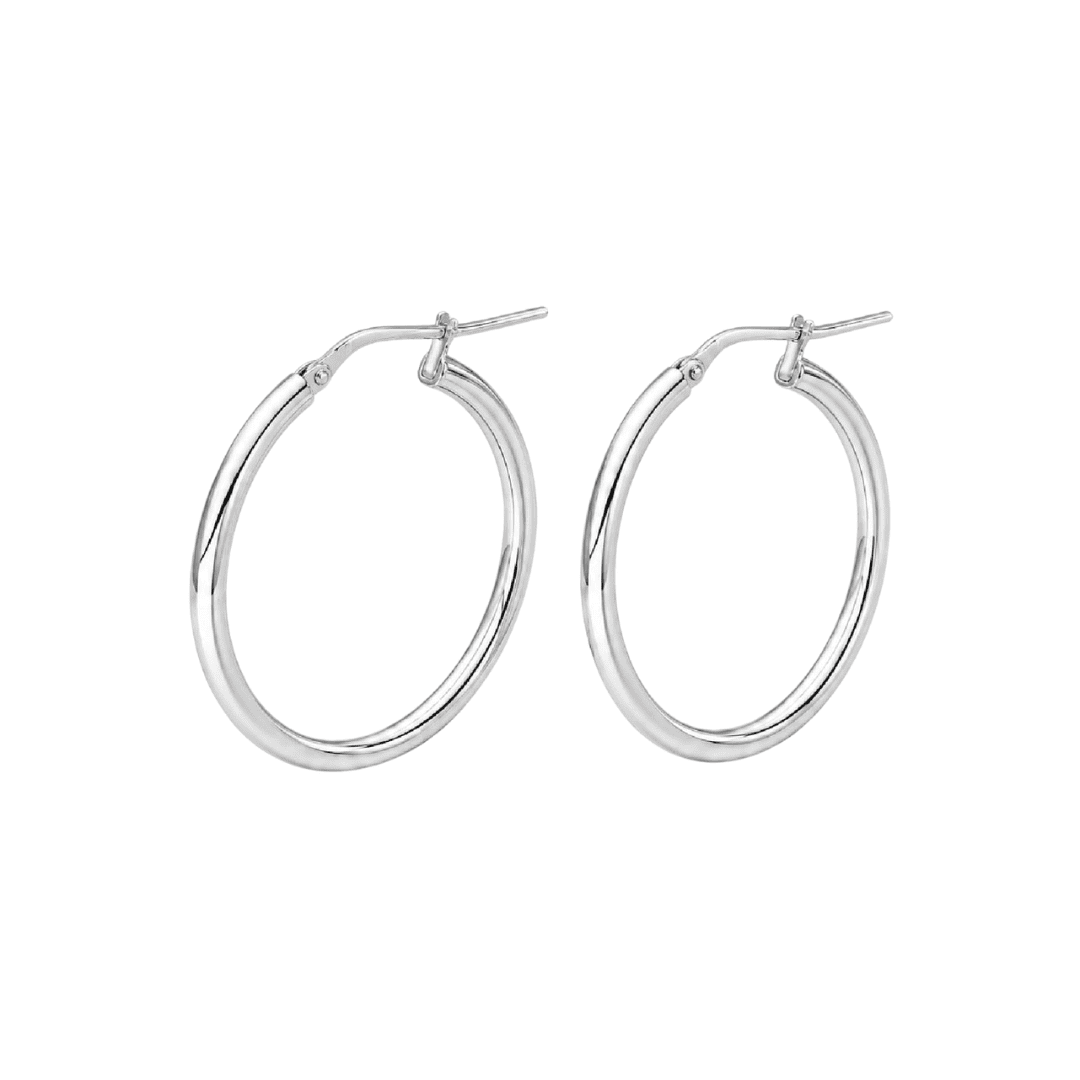 Orecchini cerchio Joy Gioielli Argento in argento da 1,5 cm MISURA UNICA