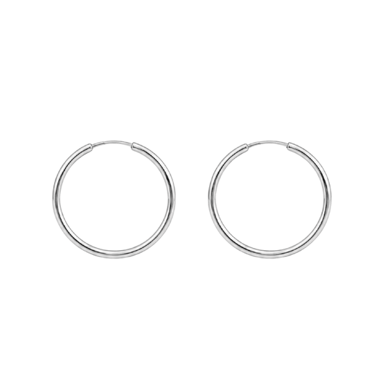 Orecchini cerchio Joy Gioielli Argento in argento da 1 cm MISURA UNICA