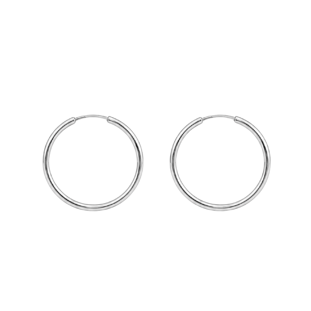 Orecchini cerchio Joy Gioielli Argento in argento da 1 cm MISURA UNICA