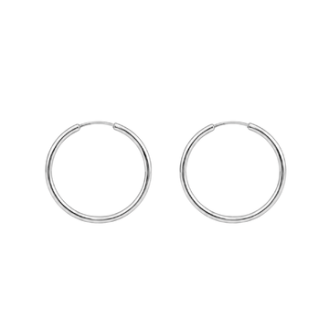 Orecchini cerchio Joy Gioielli Argento in argento da 1 cm MISURA UNICA
