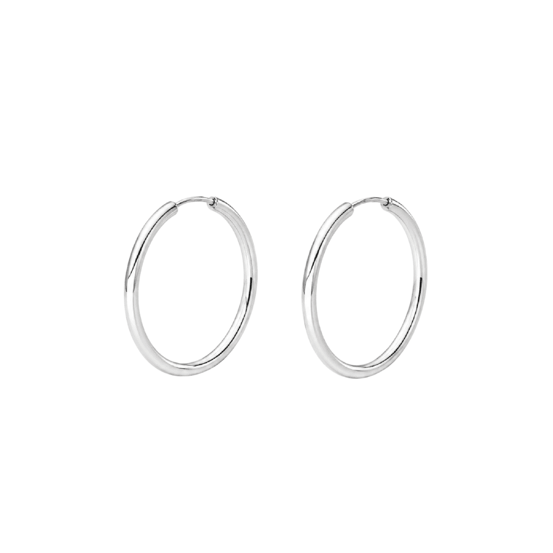 Orecchini cerchio Joy Gioielli Argento in argento da 1 cm MISURA UNICA
