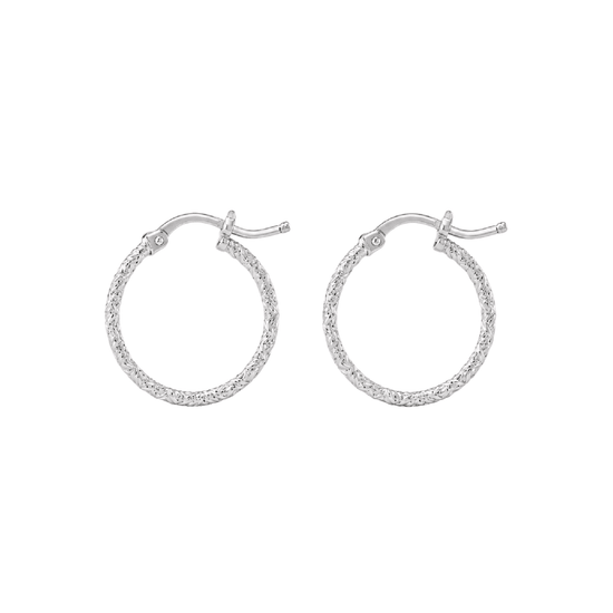Orecchini cerchio Joy Gioielli Argento in argento texture MISURA UNICA