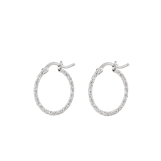 Orecchini cerchio Joy Gioielli Argento in argento texture MISURA UNICA