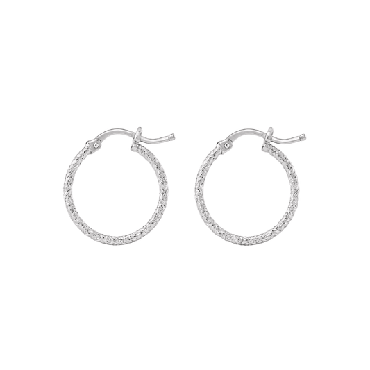 Orecchini cerchio Joy Gioielli Argento in argento texture MISURA UNICA
