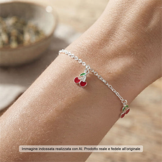 Bracciale Joy Gioielli Argento in argento con ciliegie 18 cm