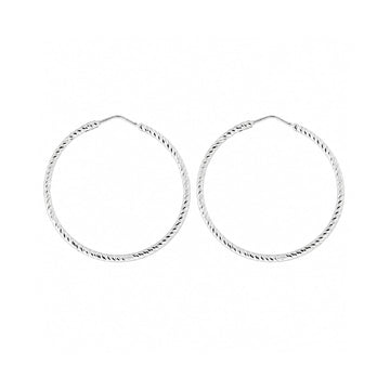 Orecchini cerchio Joy Gioielli Argento in argento diamantato MISURA UNICA