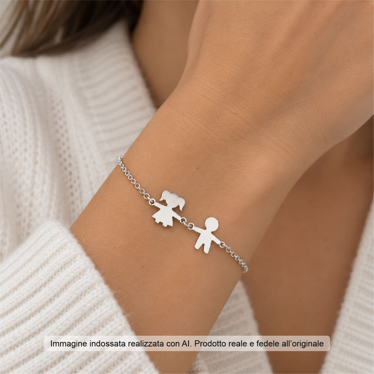 Bracciale catena Joy Gioielli Argento in argento bambini 20 cm