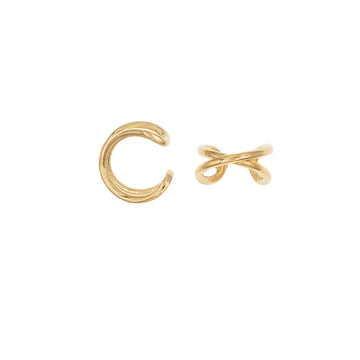 Earcuff Joy Gioielli Argento in argento dorato intreccio MISURA UNICA