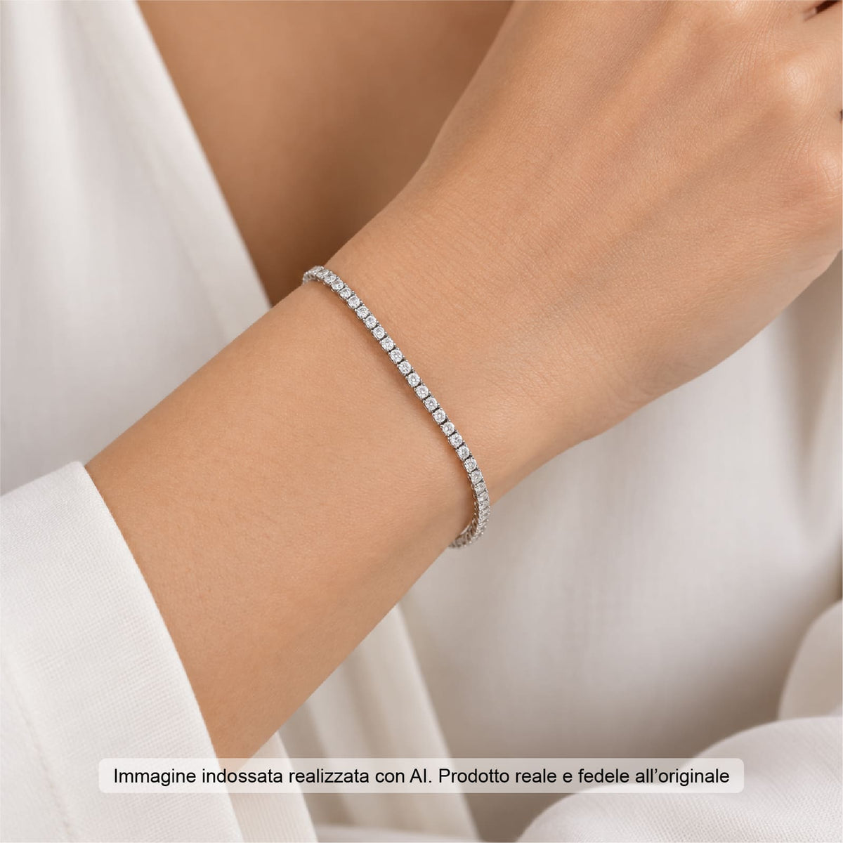 Bracciale tennis Joy Gioielli Argento in argento zirconi 18,5 cm