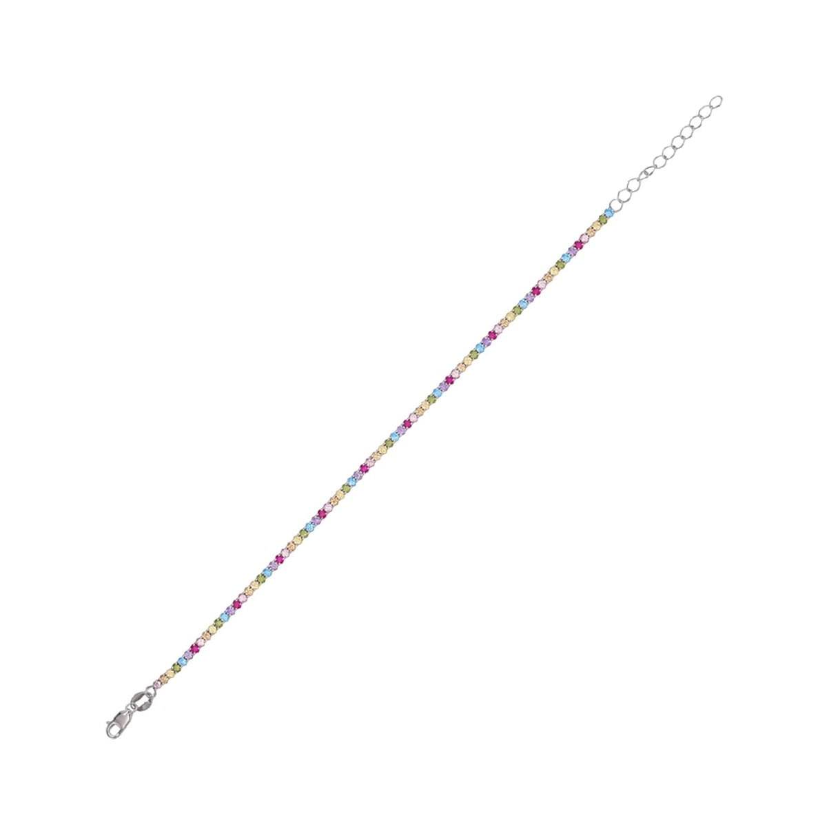 Bracciale tennis Joy Gioielli Argento in argento multicolor 19,5 cm