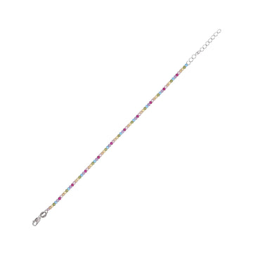 Bracciale tennis Joy Gioielli Argento in argento multicolor 19,5 cm